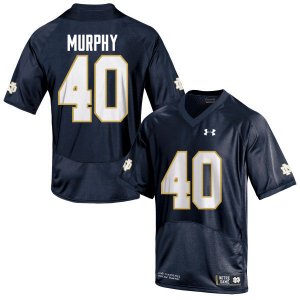 Notre Dame Fighting Irish Men's Kier Murphy #40 Navy Blue Under Armour Authentic Stitched College NCAA Football Jersey IJQ8699WP
